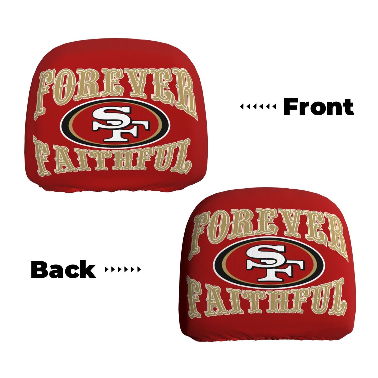 San Francisco 49ers Elastic car pillowcase set of 2 car pillowcases
