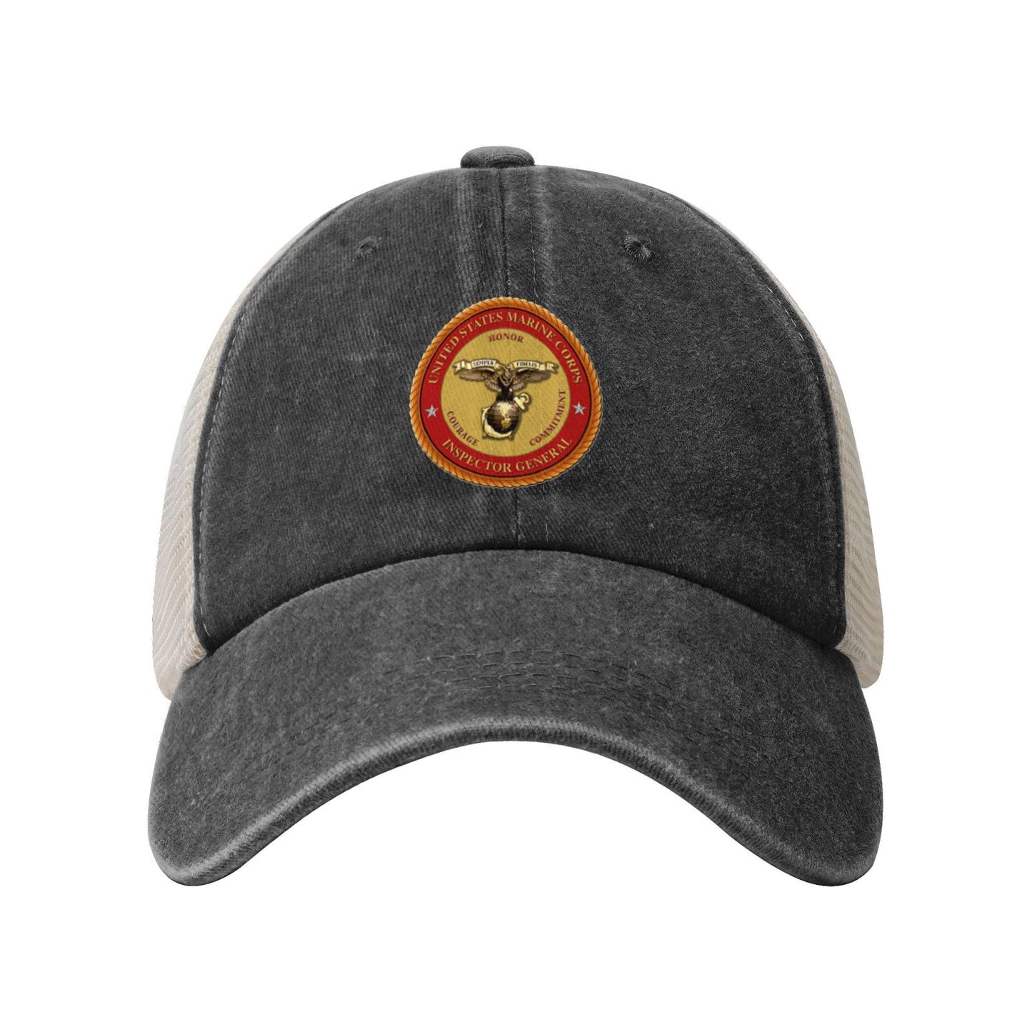 IGMC Printed unisex baseball cap adjustable grid baseball cap veteran gift