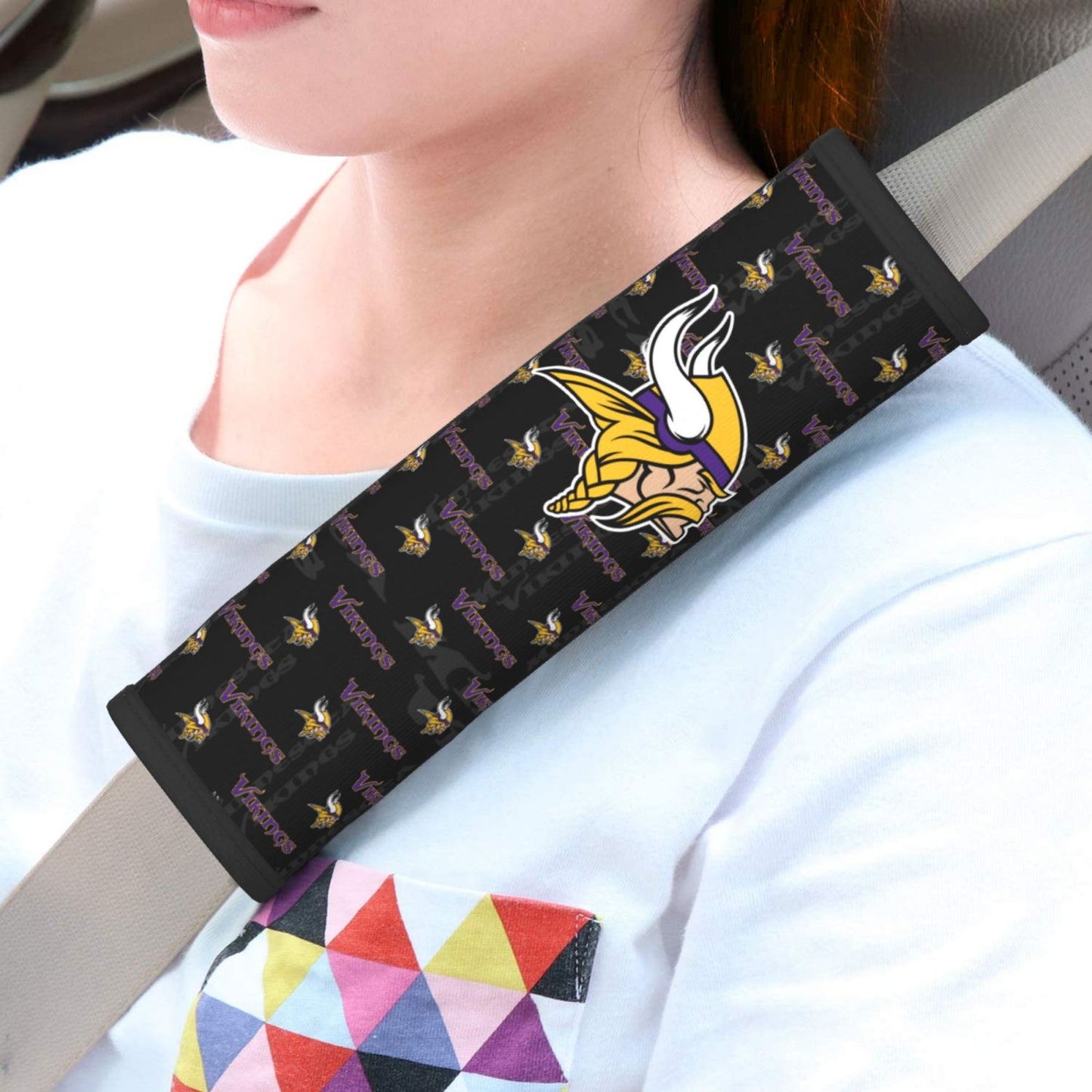 Minnesota Vikings personalized seat belt protective cover Car seat belt protective cover