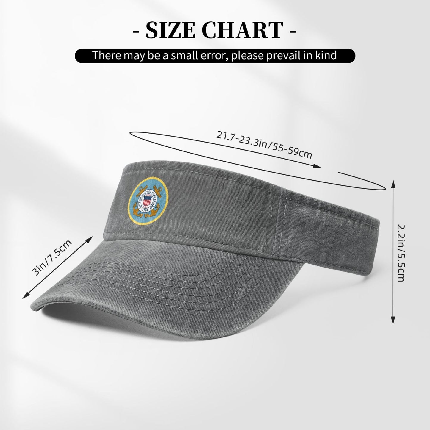 USCG S W Printing adjustable Empty Top Baseball Sun Cap unisex outdoor sport hat veterans gift