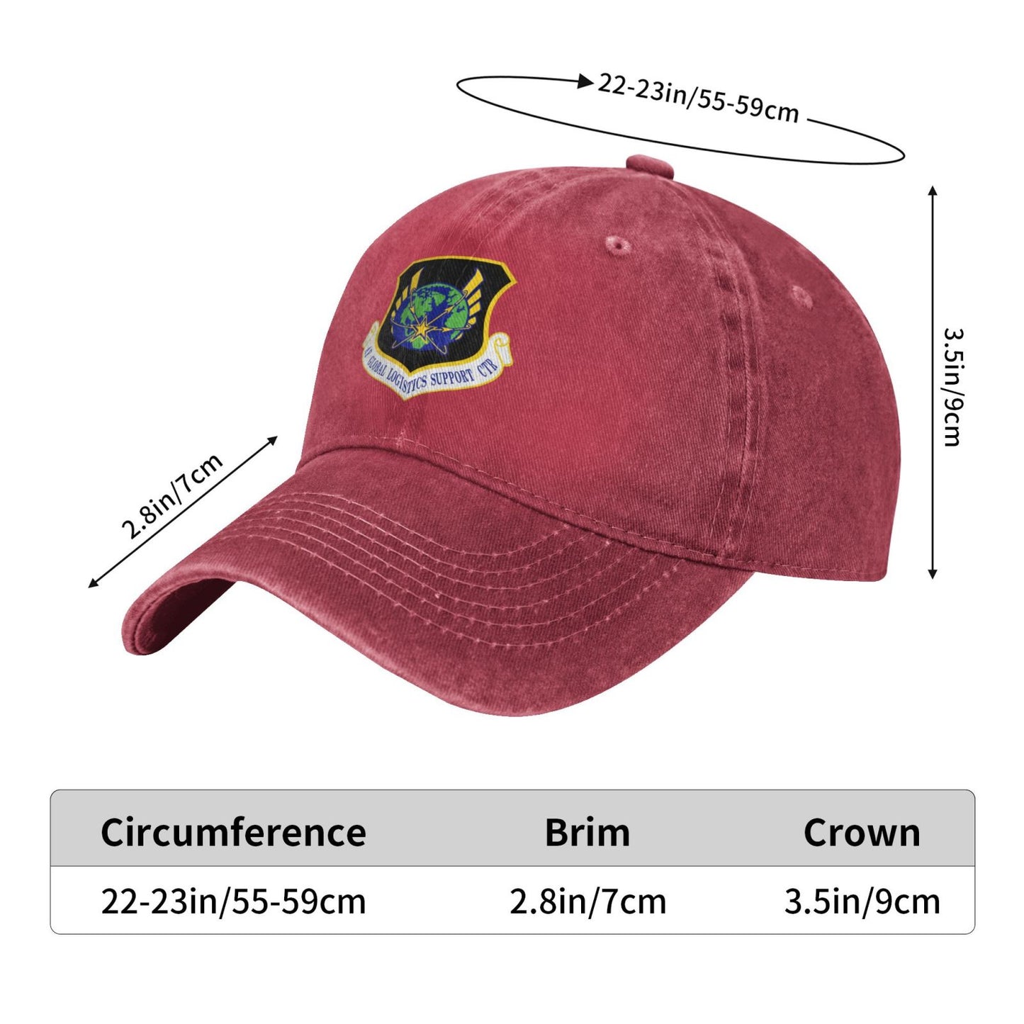 USAF-Global Logistical Support Center Printed unisex baseball cap adjustable cap veteran gift