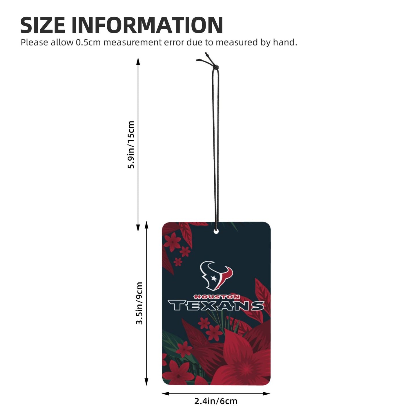 4pcs- Houston Texans car aromatherapy tablets Car Air Fresheners Cards Set
