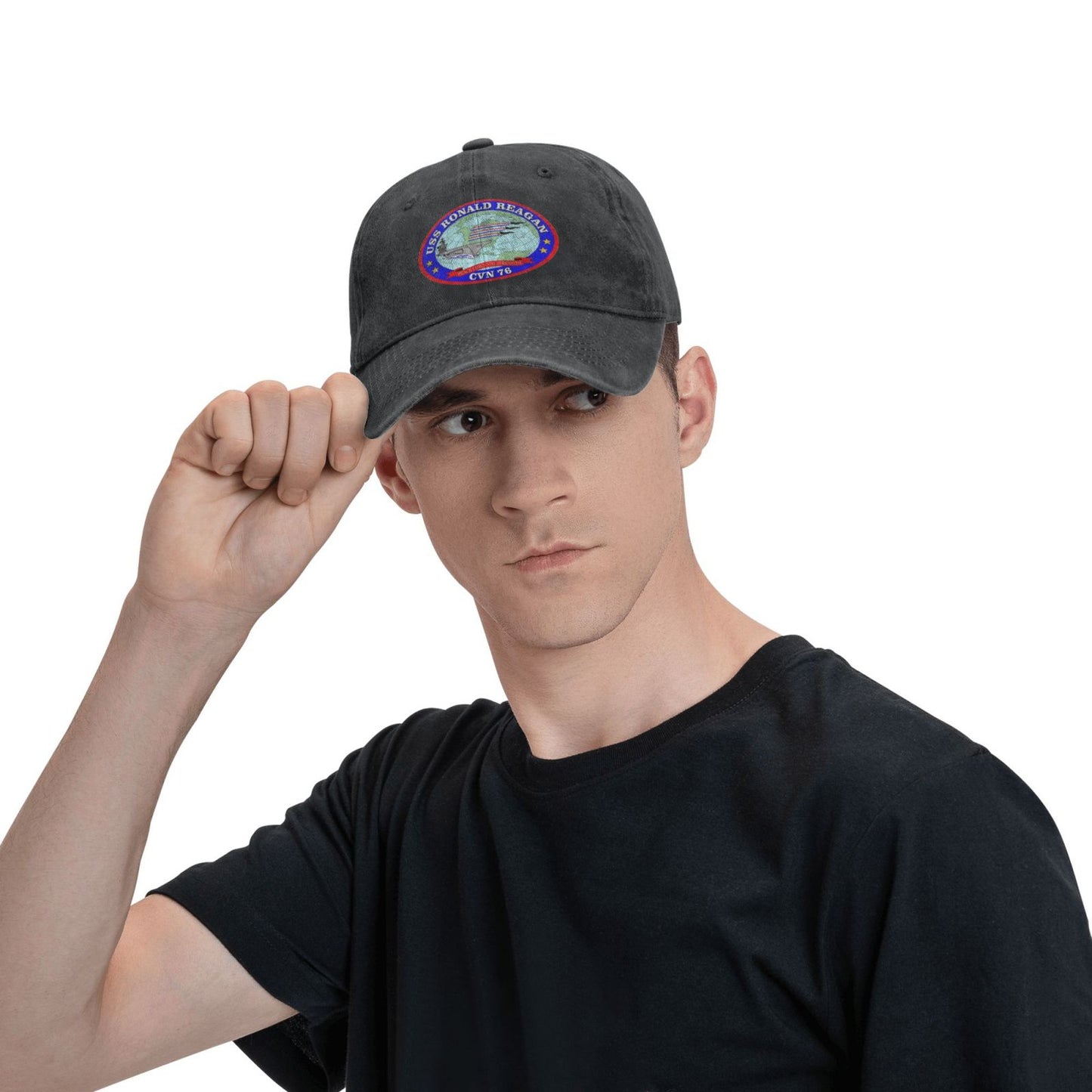 USS Ronald Reagan (CVN-76) Printed unisex baseball cap adjustable cap veteran gift