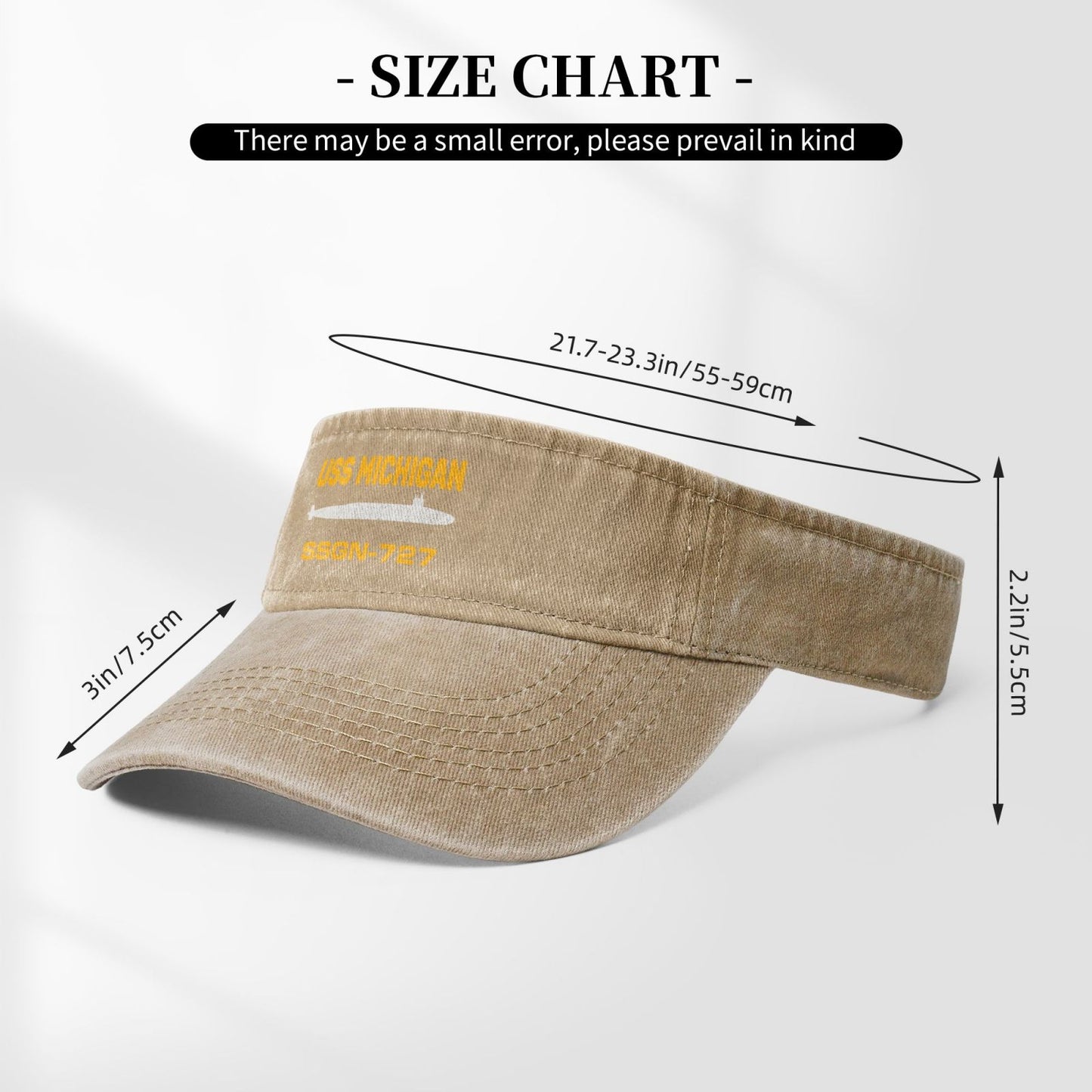 USS Michigan SSGN-727 Printed adjustable Empty Top Baseball Sun Cap unisex outdoor sports hat veterans gift