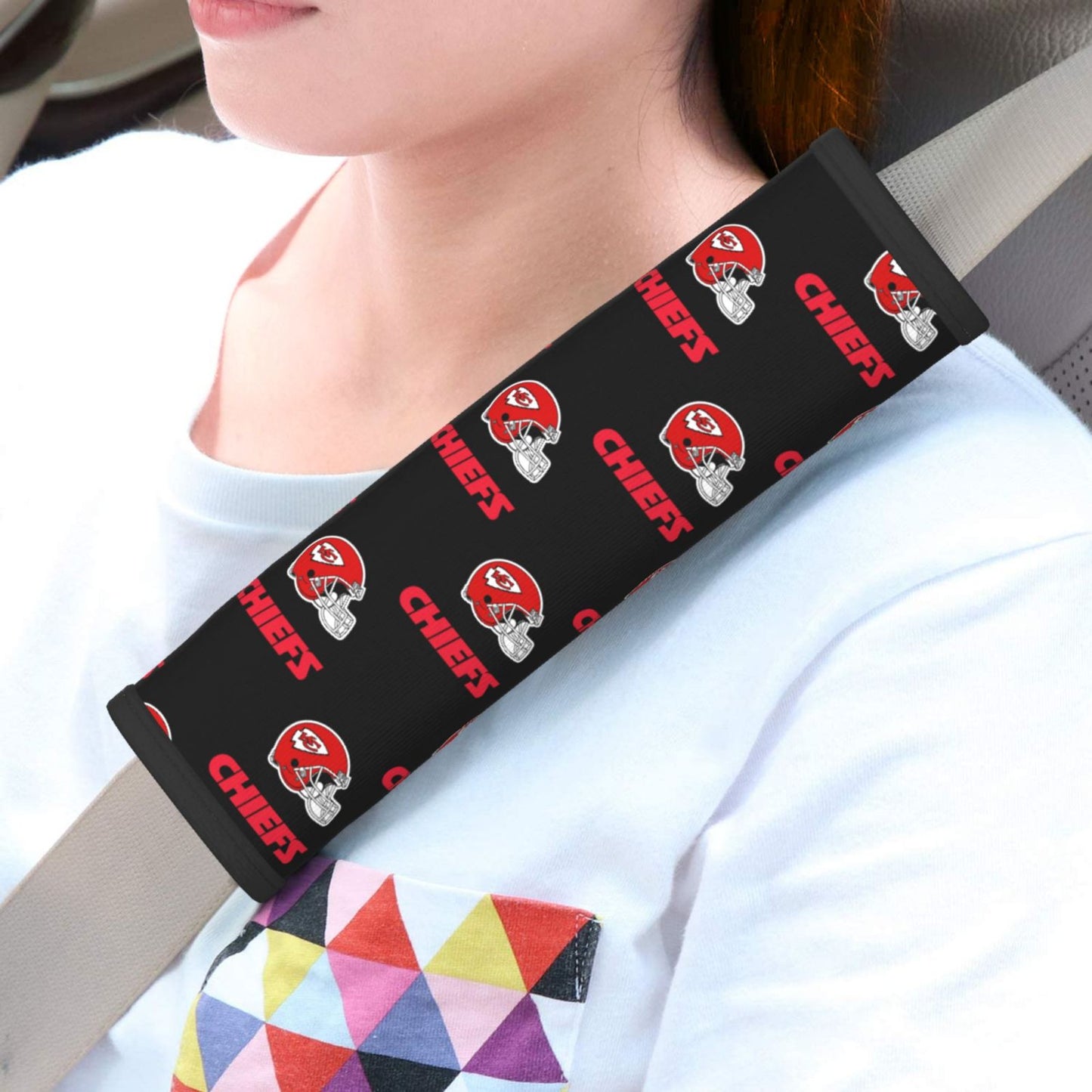 Kansas City Chiefs Car seat belt shoulder strap adult seat belt protective cover