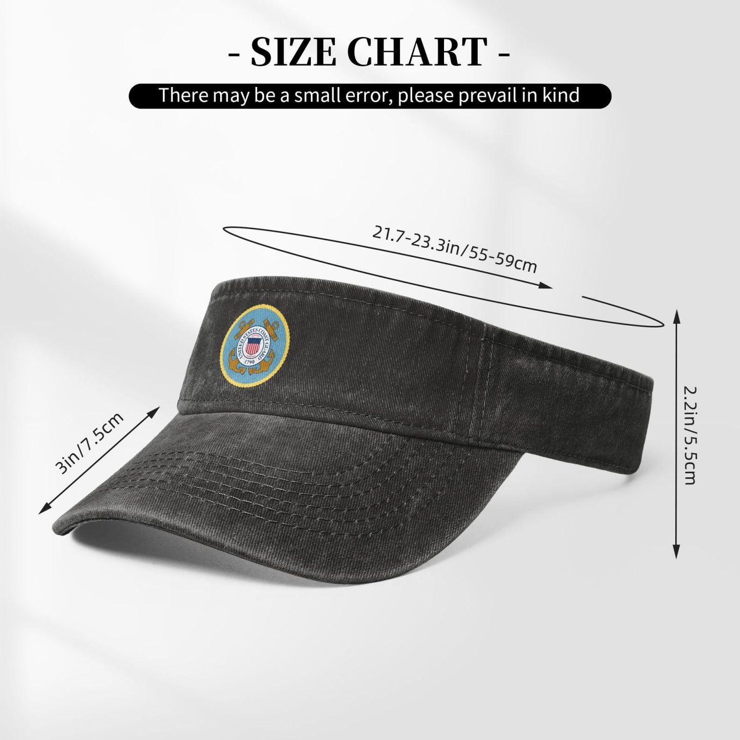USCG S W Printing adjustable Empty Top Baseball Sun Cap unisex outdoor sport hat veterans gift