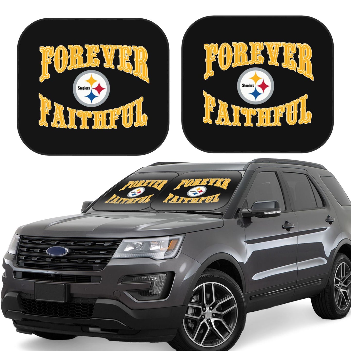 Pittsburgh Steelers Car front windshield sunshade UV resistant sunshade foldable