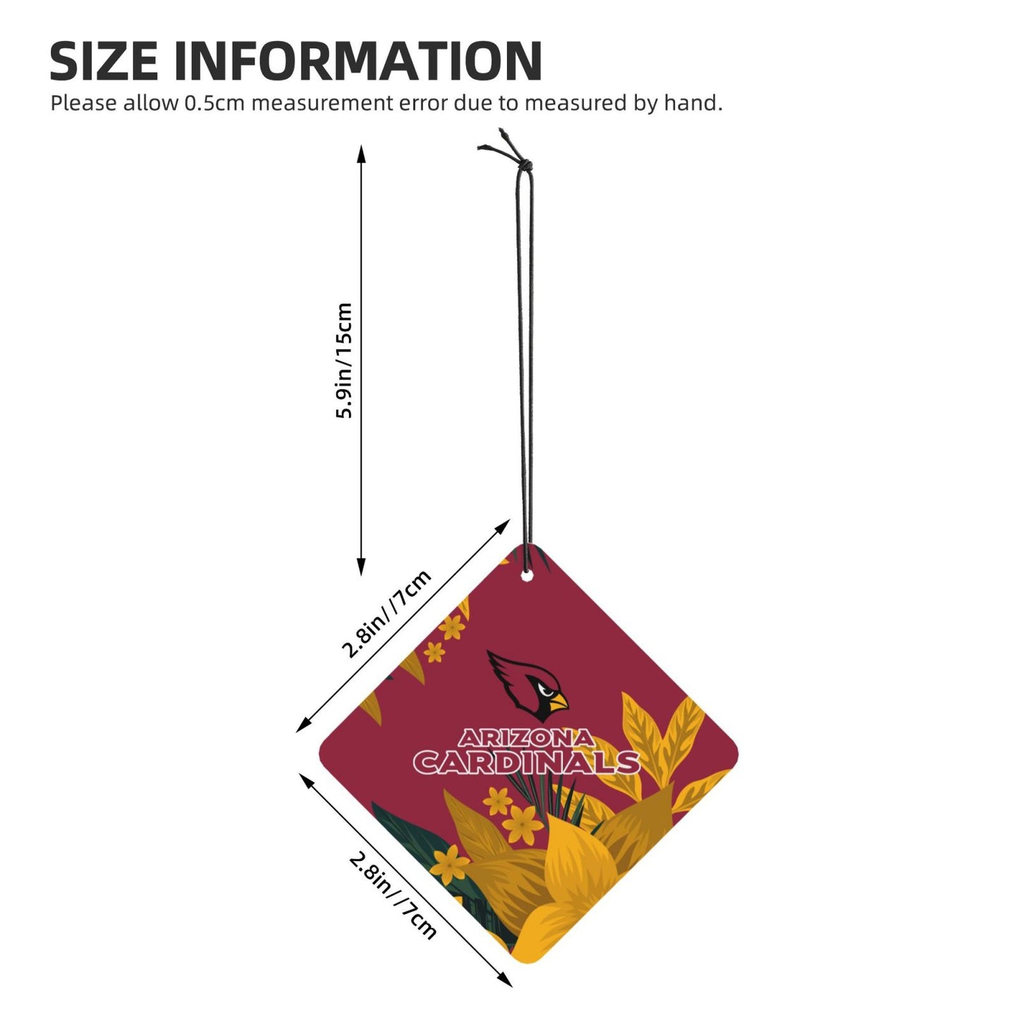 4pcs- Arizona Cardinals car aromatherapy tablets Car Air Fresheners Cards Set