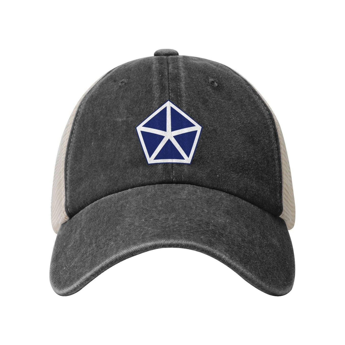 V Corps Printed unisex baseball cap adjustable grid baseball cap veteran gift