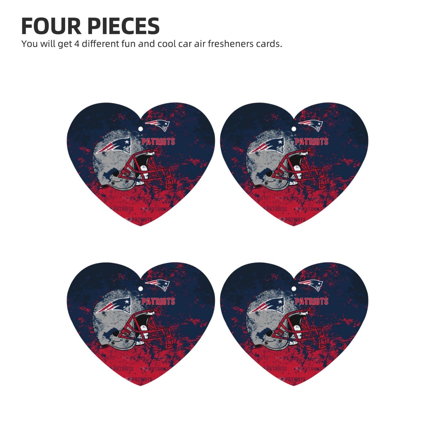 4-pcs New England Patriots Car Air Fresheners Cards Set car aromatherapy tablets