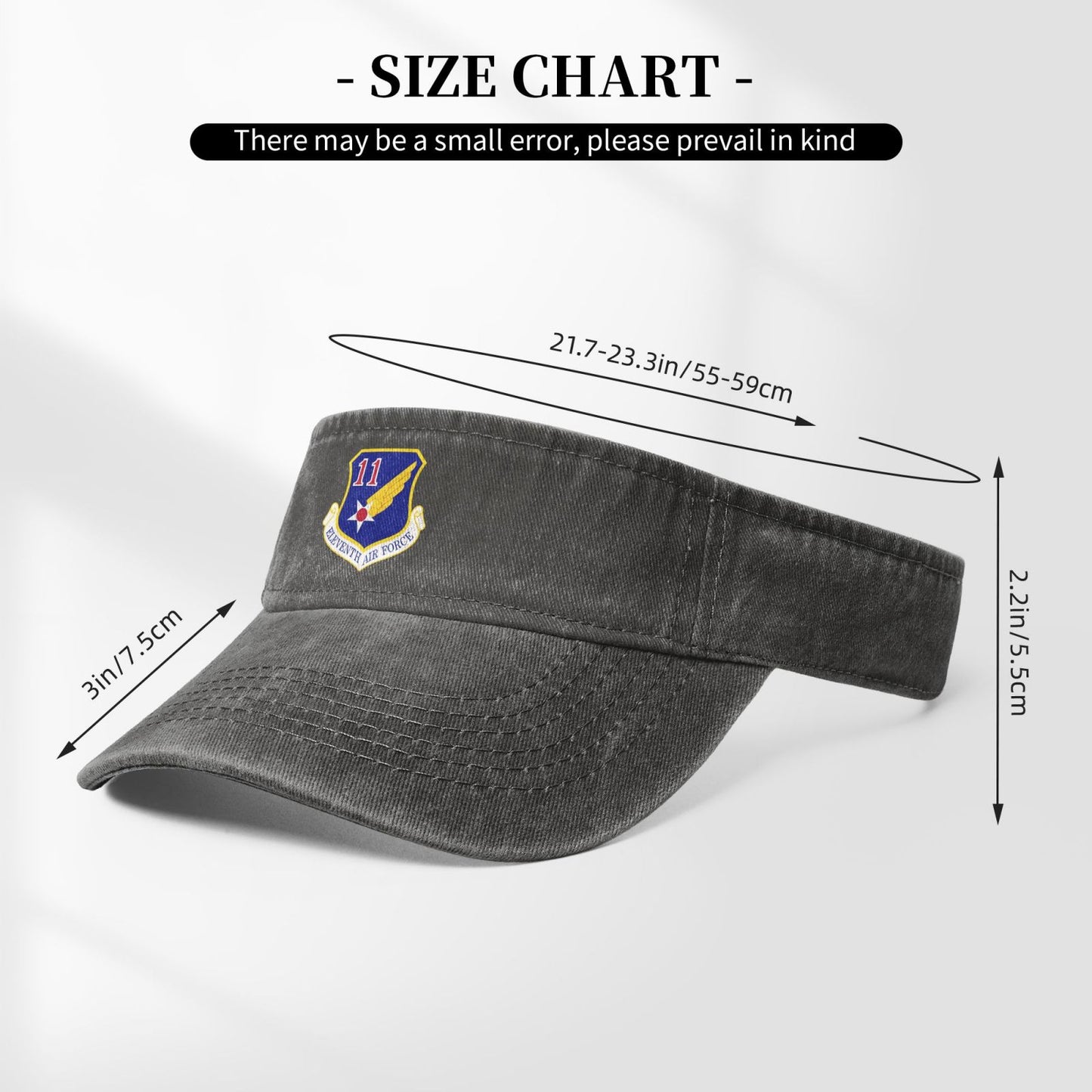 Eleventh Air Force-Emblem Printing adjustable Empty Top Baseball Sun Cap unisex outdoor sport hat veterans gift