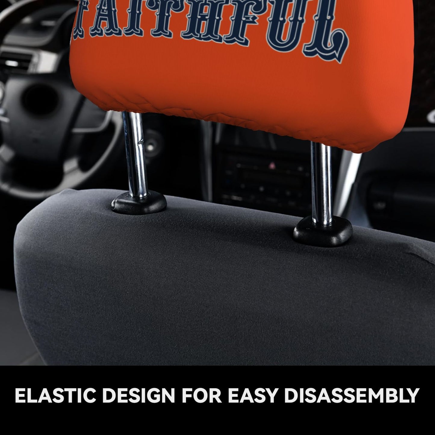 Denver Broncos Elastic car pillowcase set of 2 car pillowcases