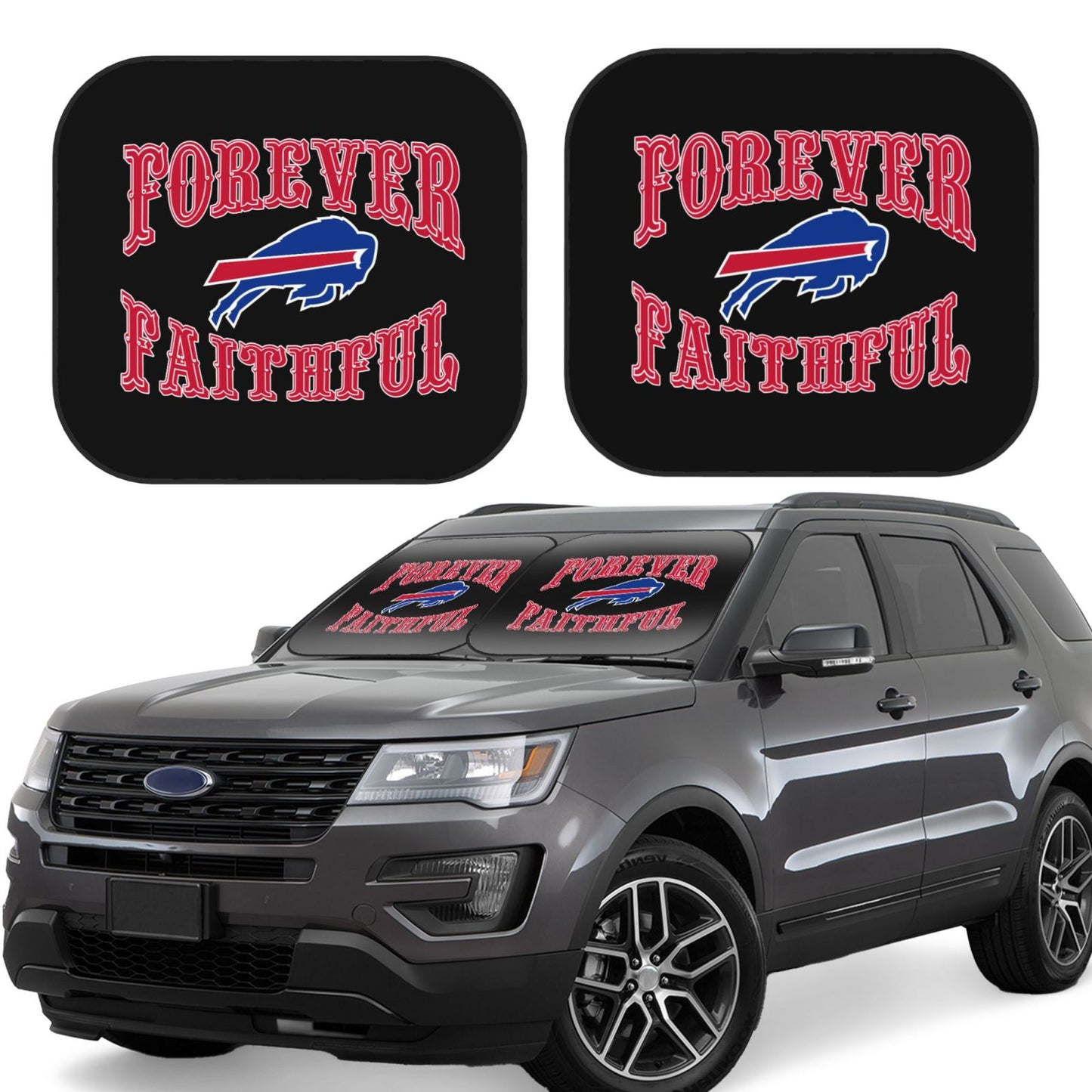 Buffalo Bills Car front windshield sunshade UV resistant sunshade foldable