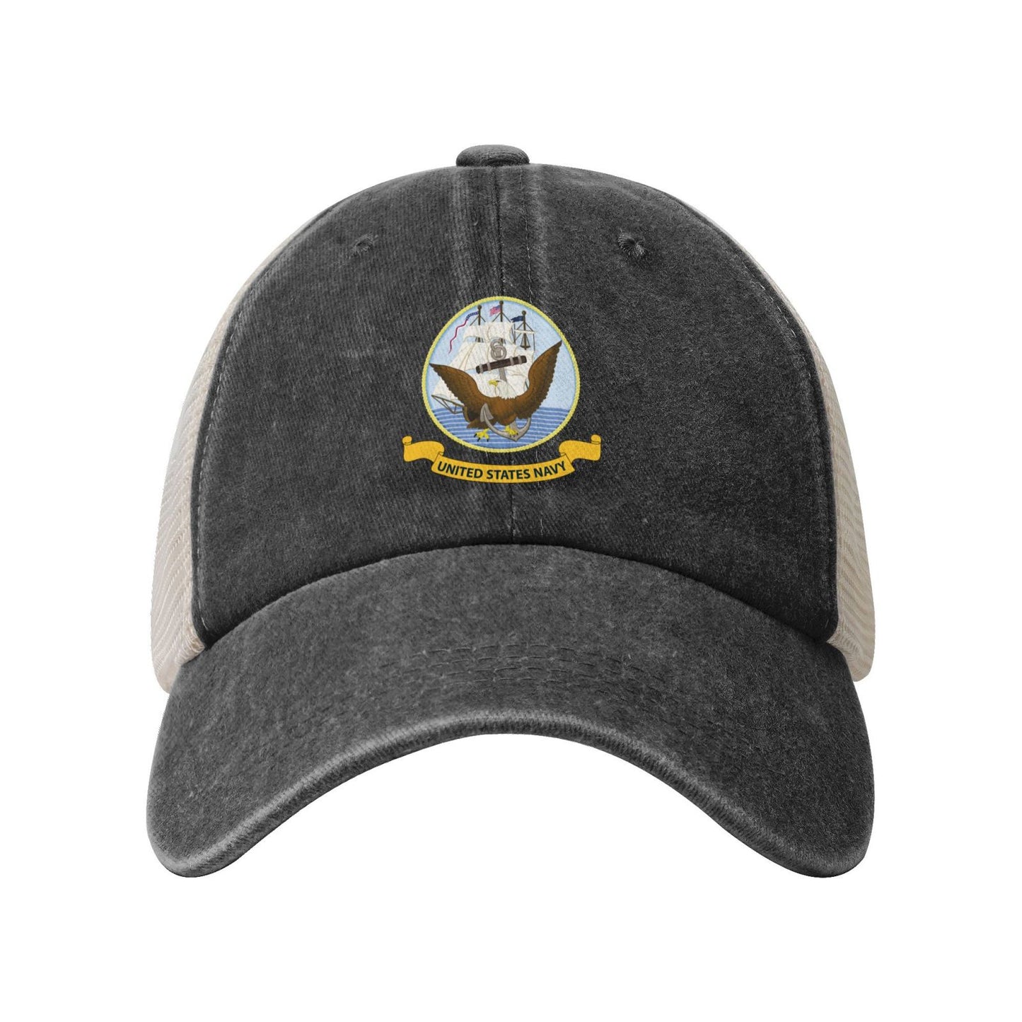 Flag Of The United States Navy Printed unisex baseball cap adjustable grid baseball cap veteran gift