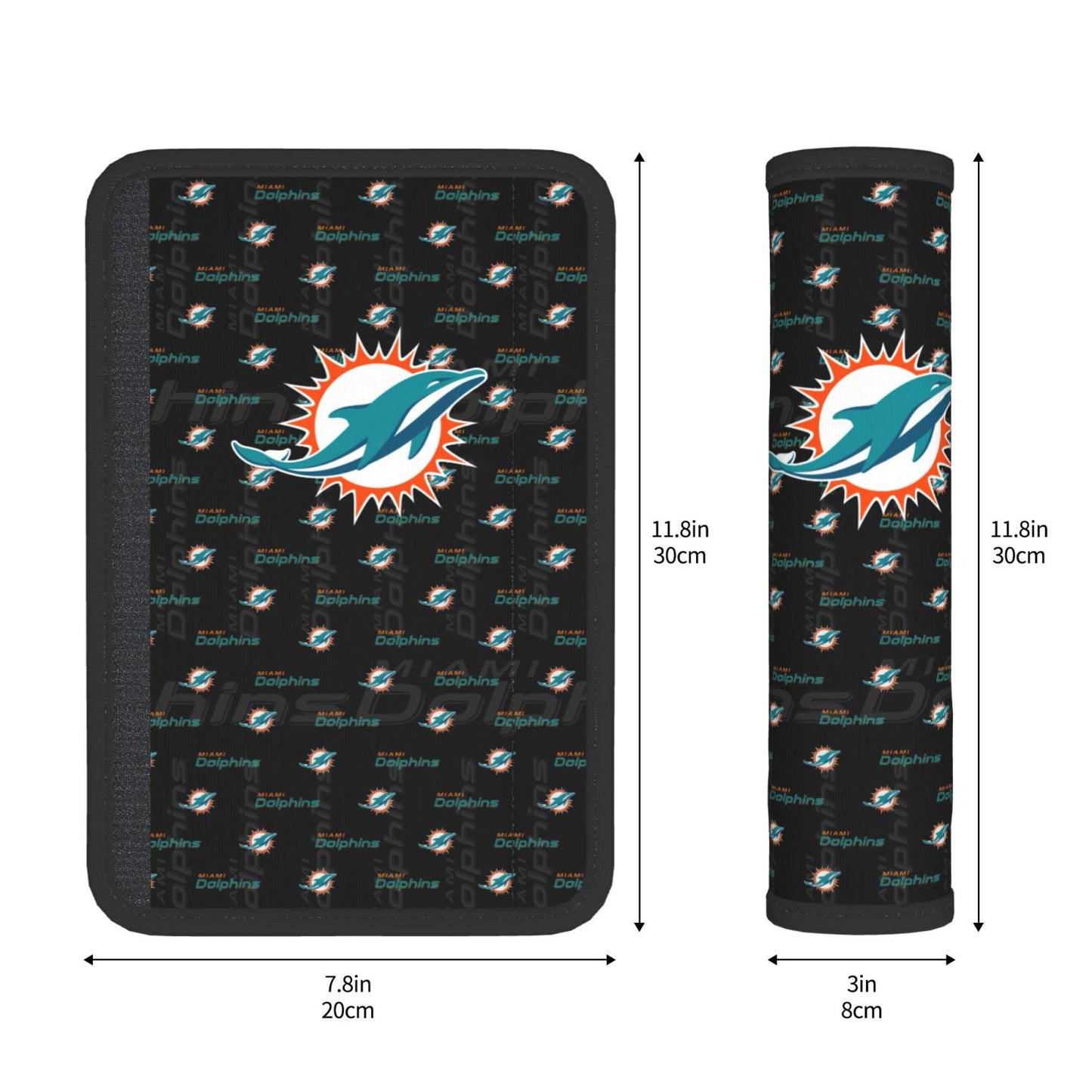 Miami Dolphins personalized seat belt protective cover Car seat belt protective cover