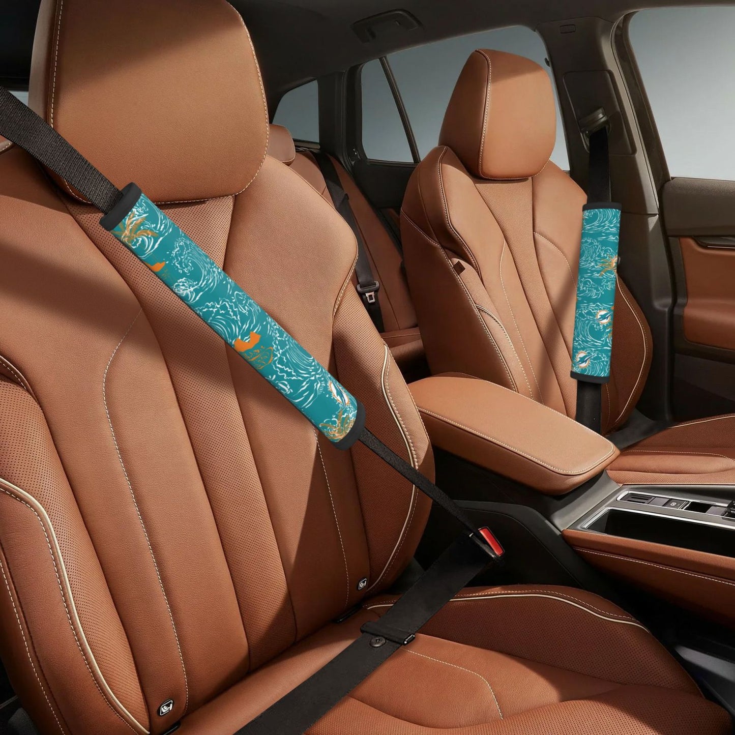 Miami Dolphins Car seat belt shoulder strap UNISEX seat belt protective cover