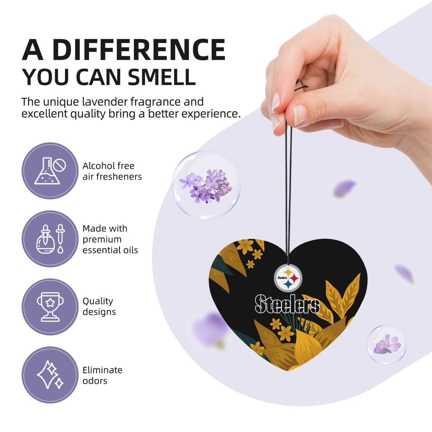 4pcs- Pittsburgh Steelers car aromatherapy tablets Car Air Fresheners Cards Set