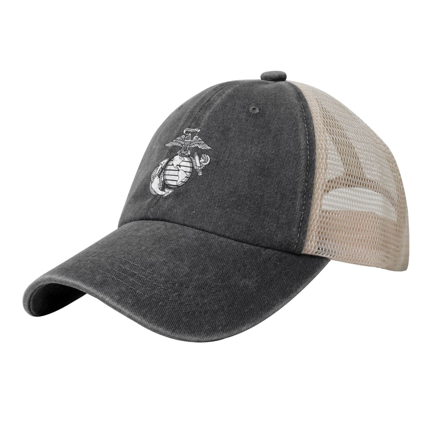 Eagle Globeand Anchor Printed unisex baseball cap adjustable grid baseball cap veteran gift