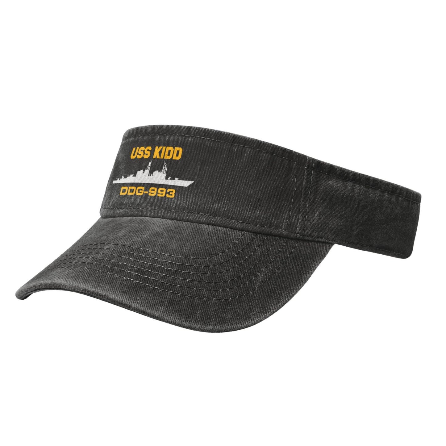 USS Kidd DDG-993 Printed adjustable Empty Top Baseball Sun Cap unisex outdoor sports hat veterans gift