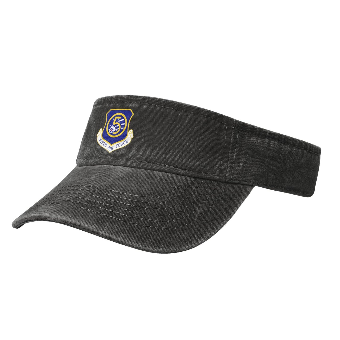 Fifth Air Force-Emblem Printing adjustable Empty Top Baseball Sun Cap unisex outdoor sport hat veterans gift