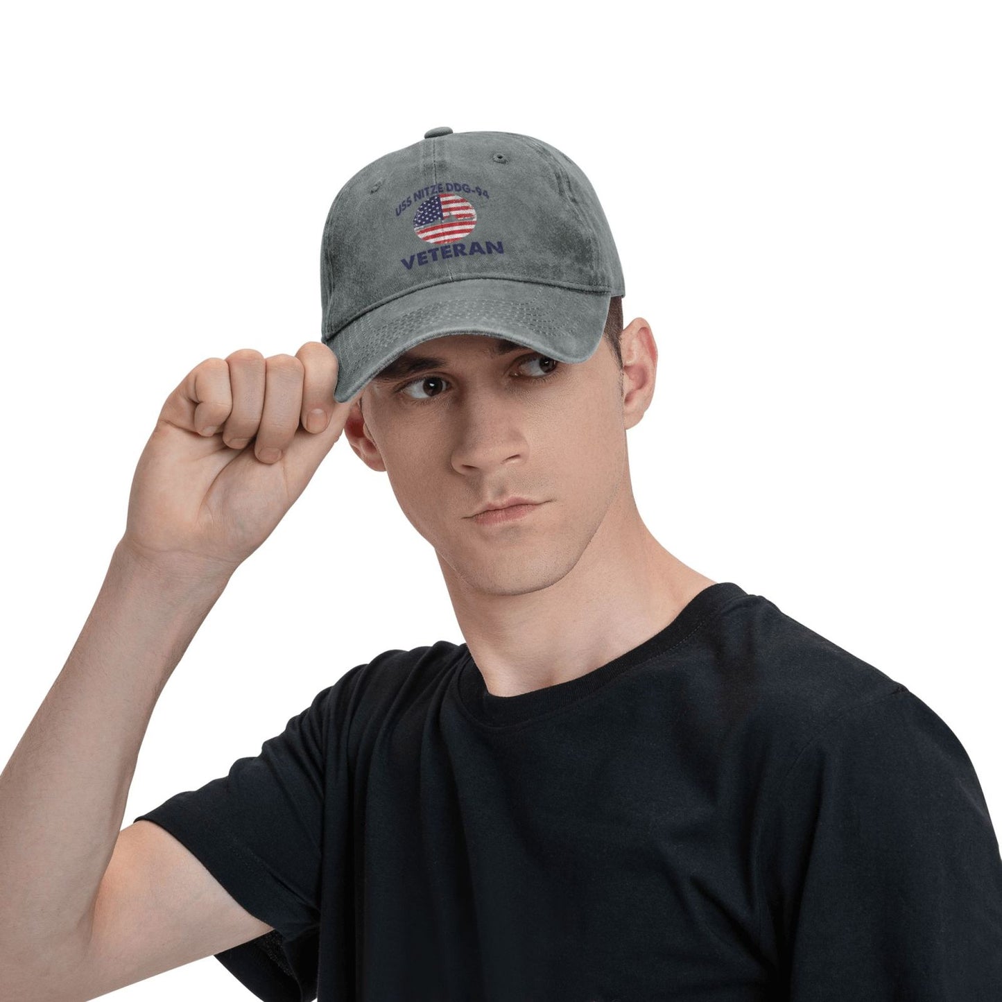USS Nitze (DDG-94) print Unisex baseball cap adjustable sport hat veteran cap