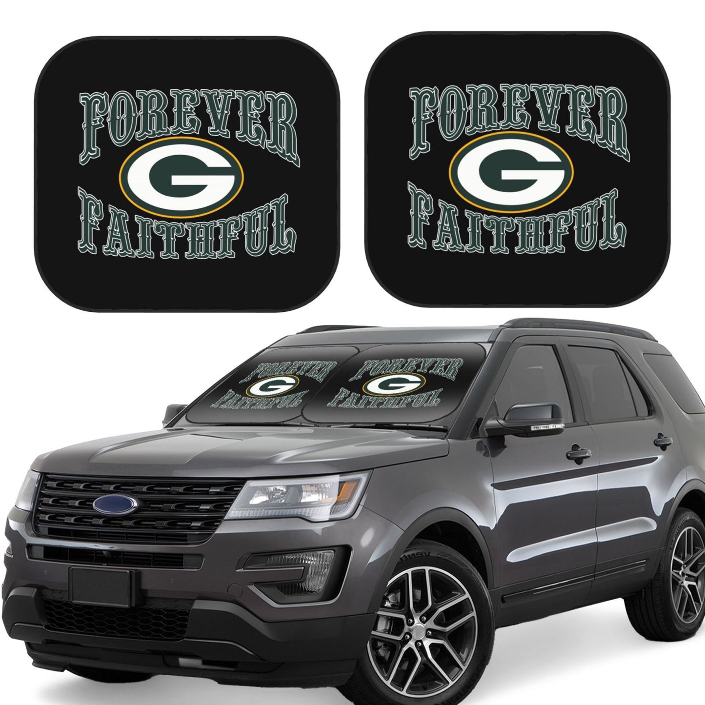 Green Bay Packers Car front windshield sunshade UV resistant sunshade foldable
