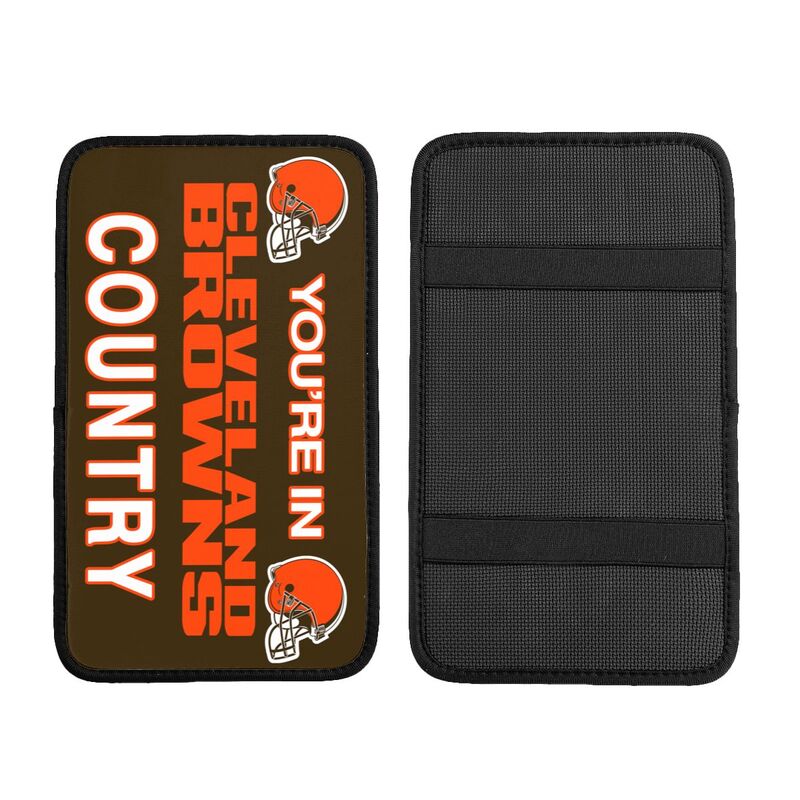 Cleveland Browns Printed car armrest box pad elbow support pad