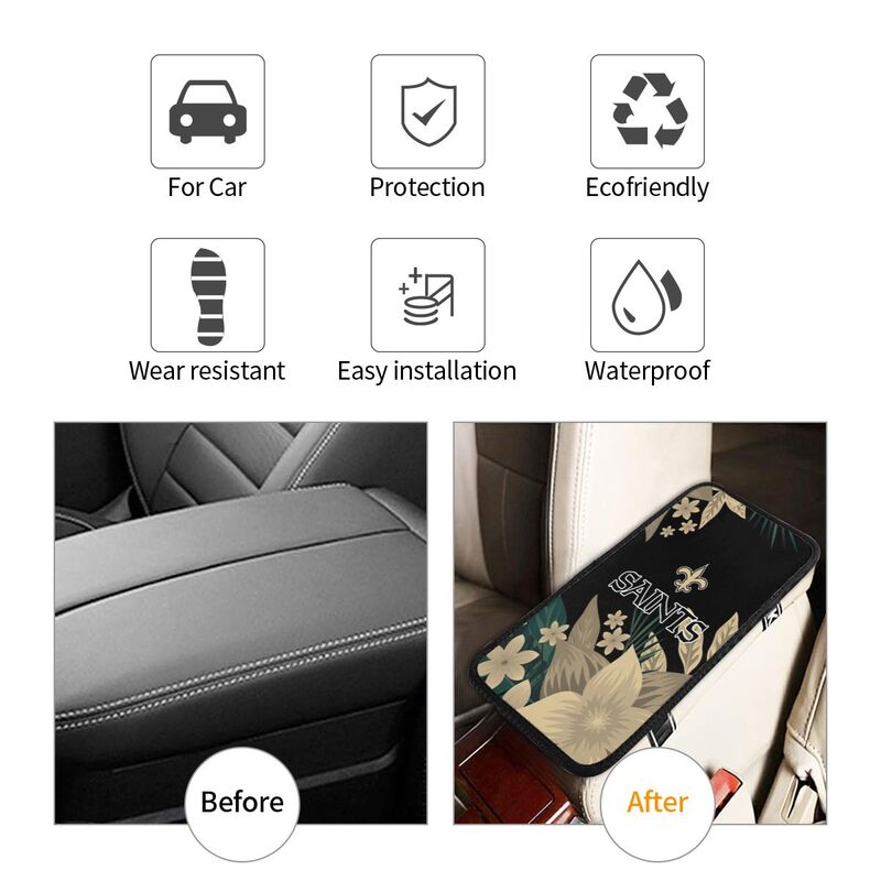 New Orleans Saints Car armrest box protective cover car center console armrest pad