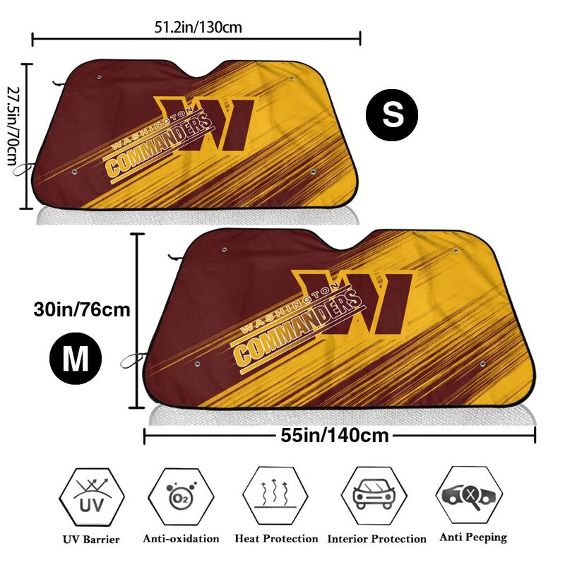 Washington Redskins Print car windshield sunshade panel car windshield sunshade cover multiple sizes