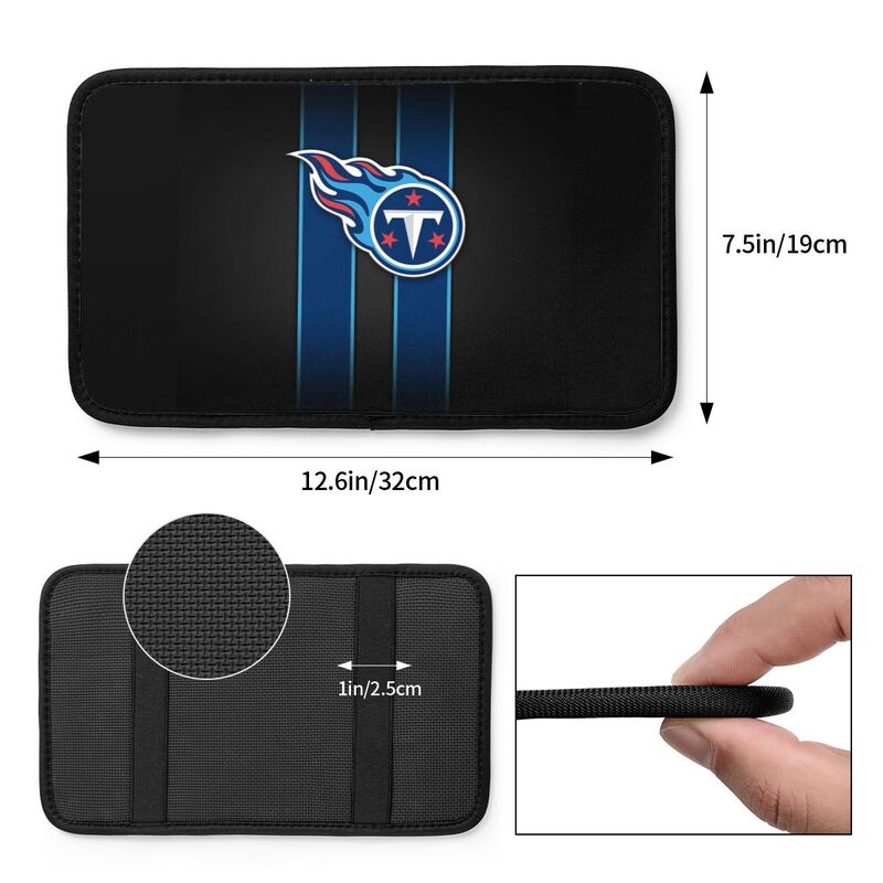 Car armrest box pad Tennessee Titans4 Printed central armrest box pad anti slip pad