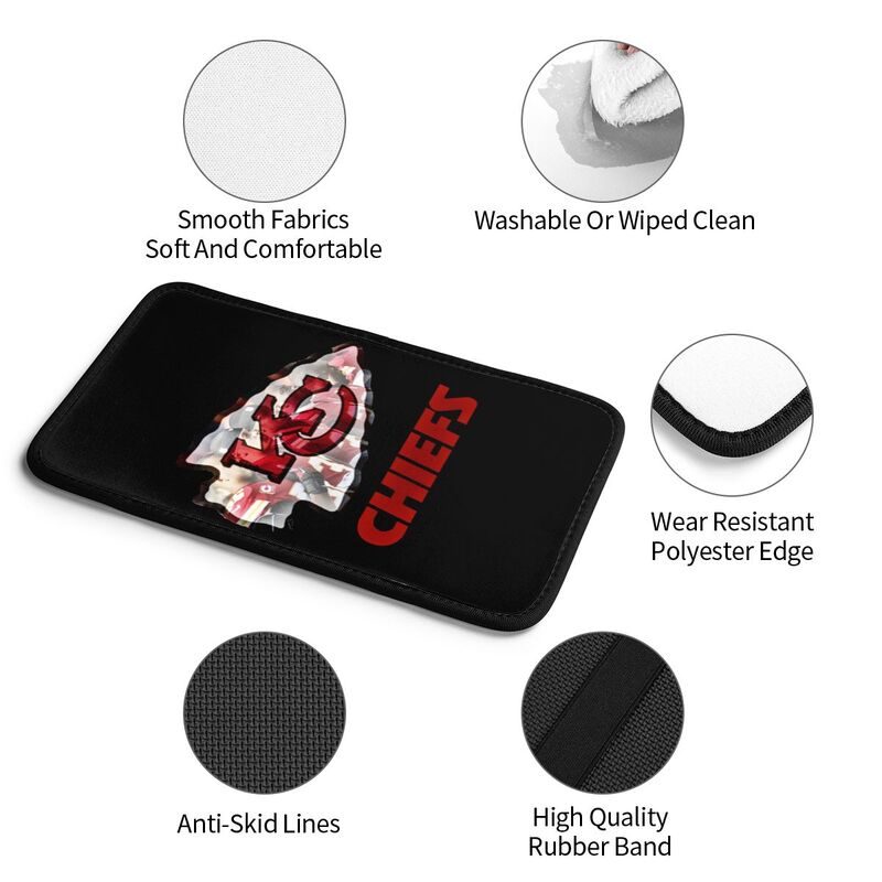 Car armrest box pad Kansas City Chiefs 3 Printed central armrest box pad protective pad