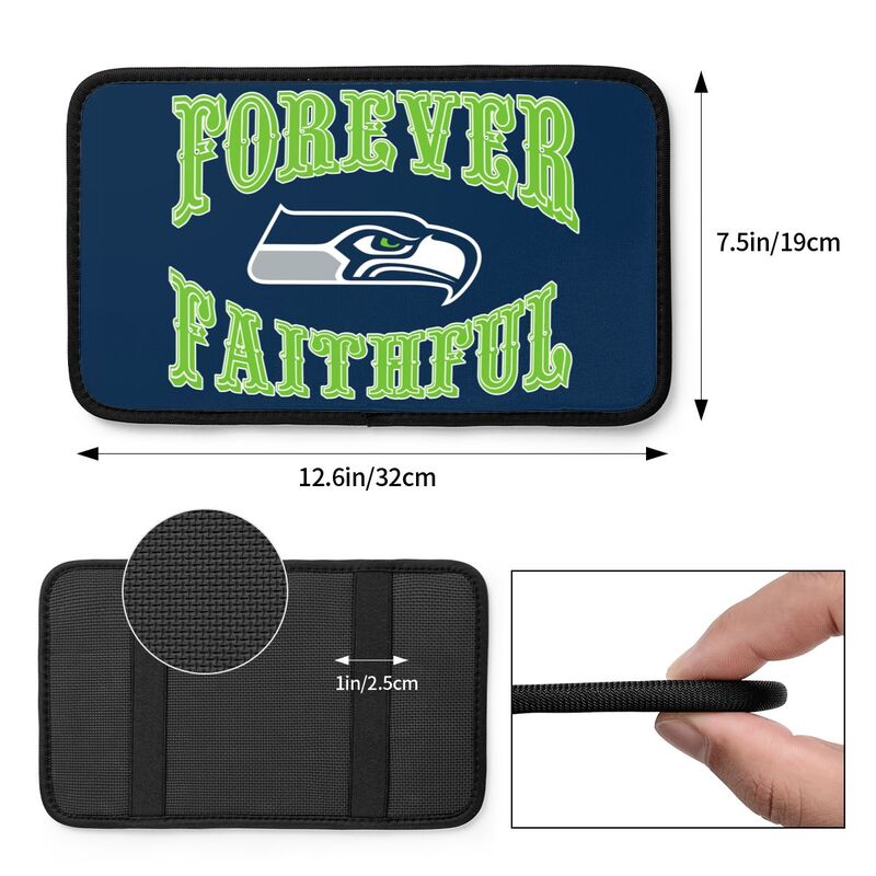 Seattle Seahawks Print car armrest box cover armrest protective cover