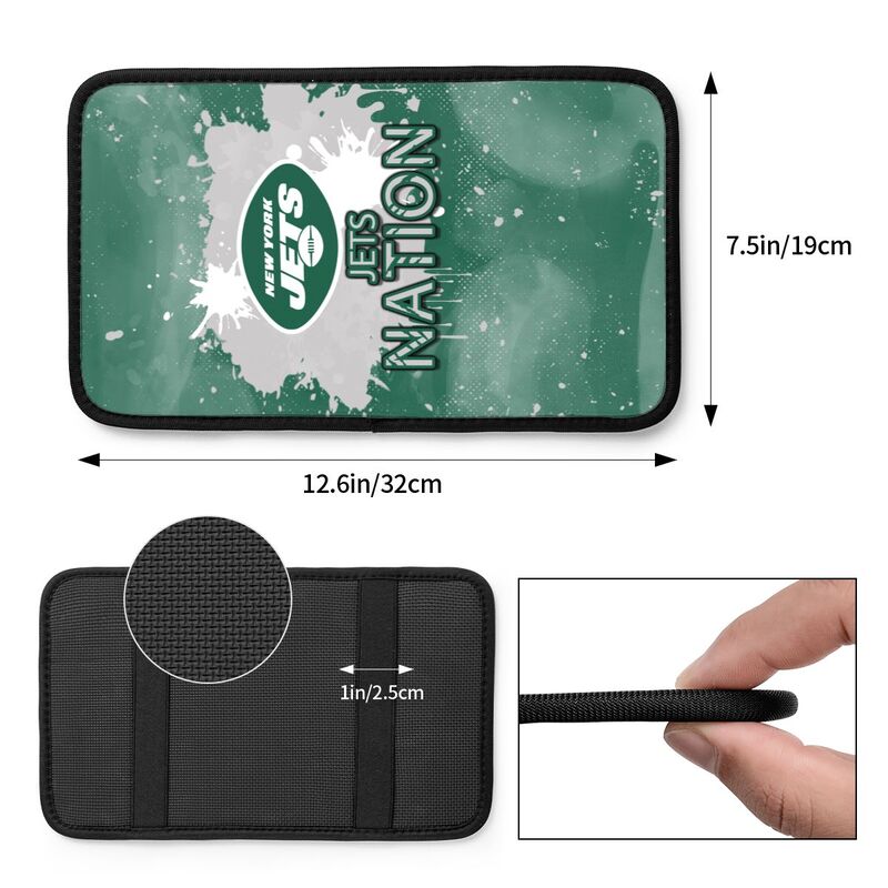 New York Jets print car center console armrest pad Car armrest box protective cover