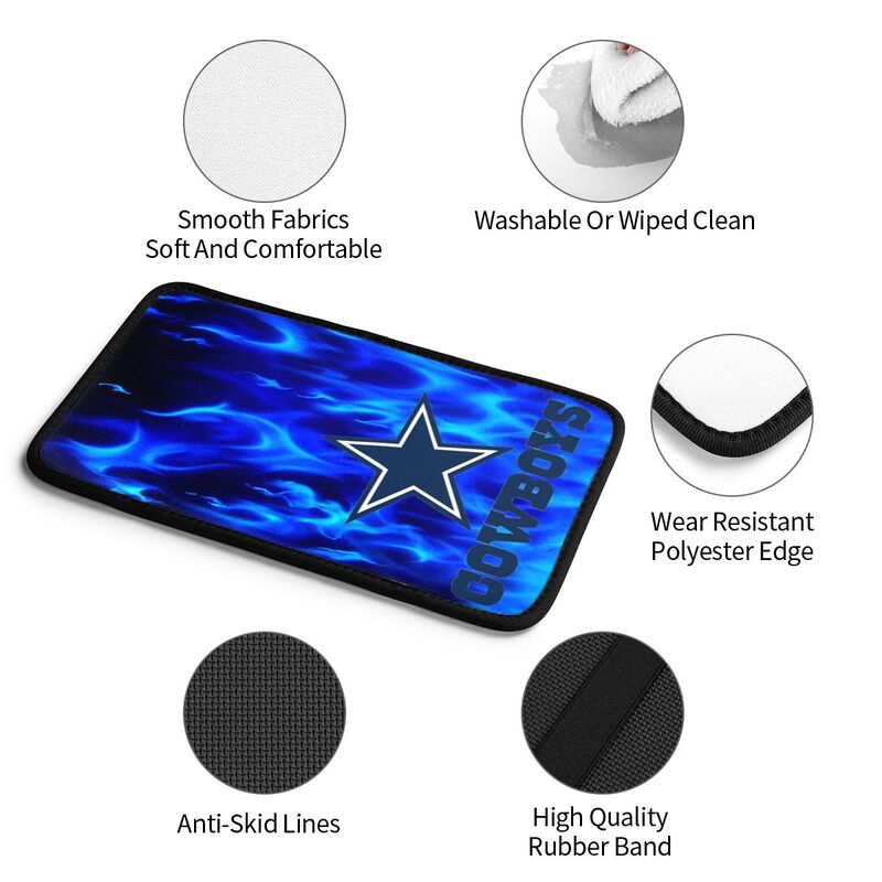 Car armrest box pad Dallas Cowboys Printed center armrest box pad protective pad
