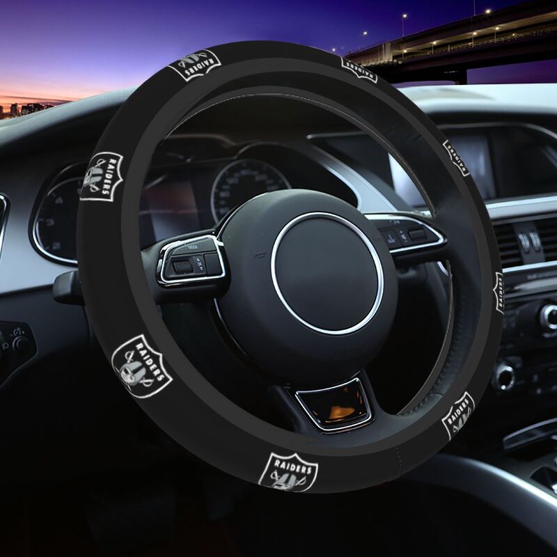 Las Vegas Raiders 3 Printed breathable anti slip cover elastic steering wheel cover