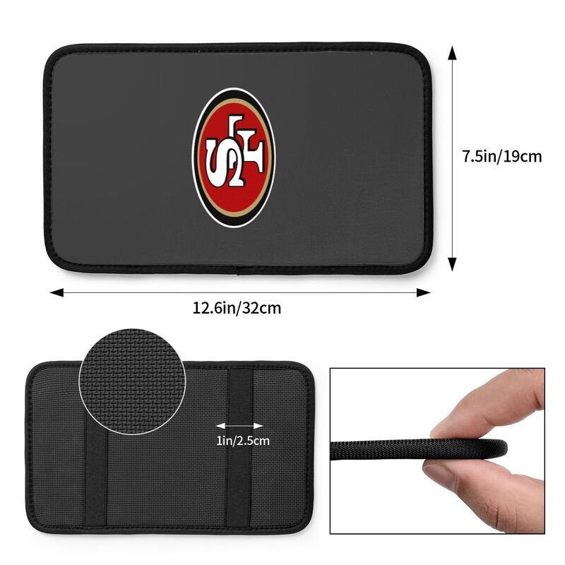 Car armrest box pad San Francisco 49ers 3 Printed central armrest box cushion protective pad