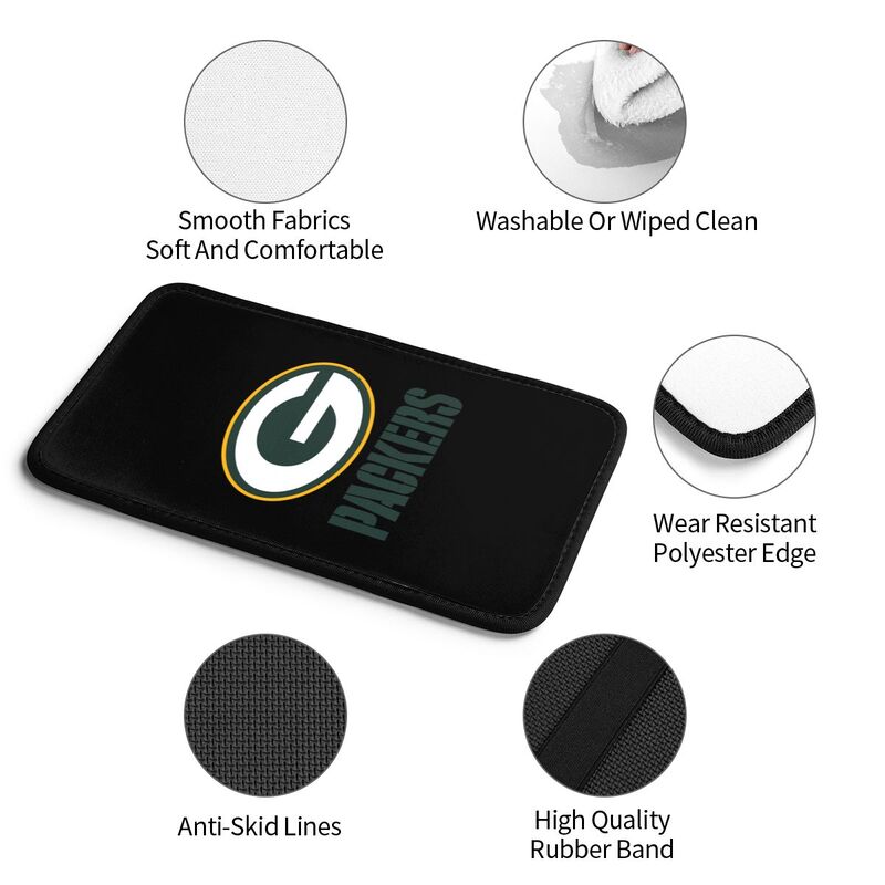 Car armrest box pad Green Bay Packers 2 Printed center armrest box pad protective pad