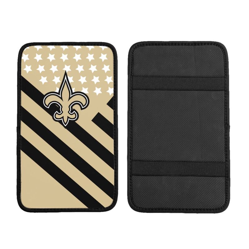 Car armrest box pad New Orleans Saints2 Printed central armrest box pad anti slip pad