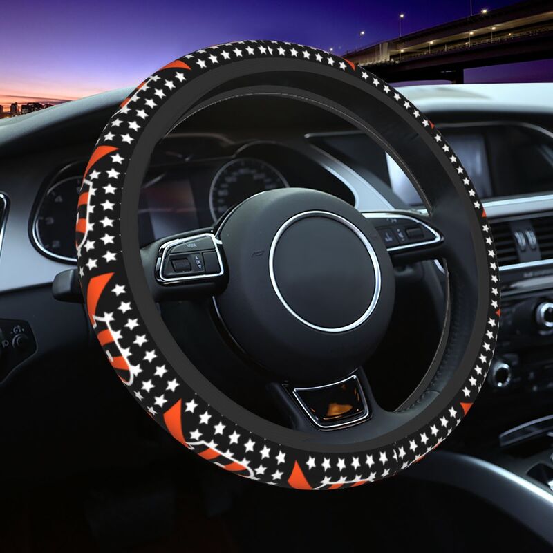 Cincinnati Bengals Printed breathable elastic steering wheel cover anti slip cover