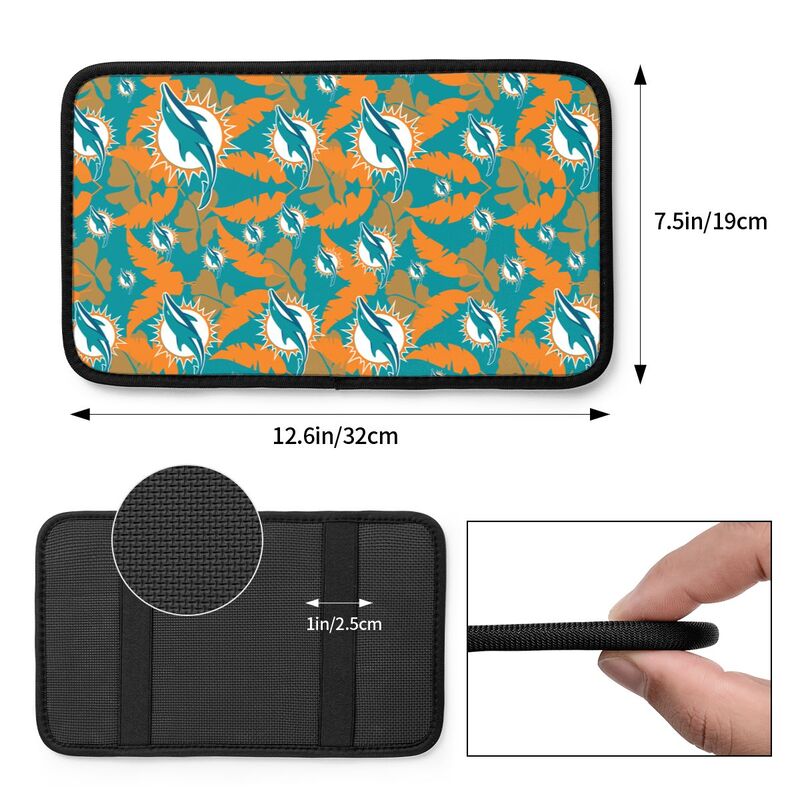 Miami Dolphins printing Center console armrest pad car armrest protective cover car