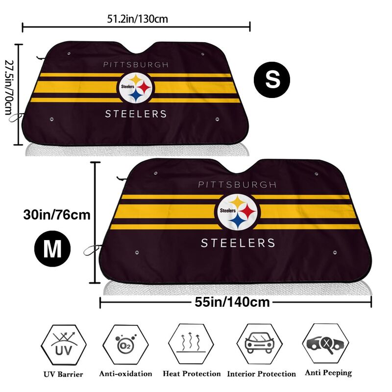 Pittsburgh Steelers Printed car windshield sunshade (multi size) front windshield sunshade