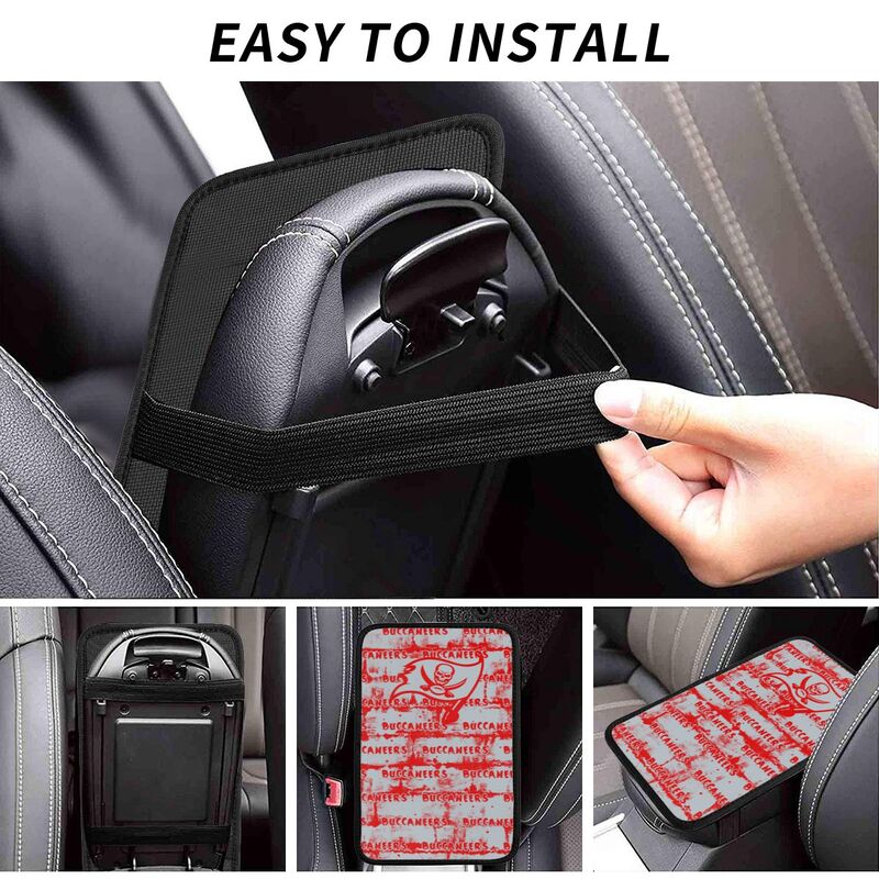 Tampa Bay Buccaneers print Car armrest box protective cover car center console armrest pad