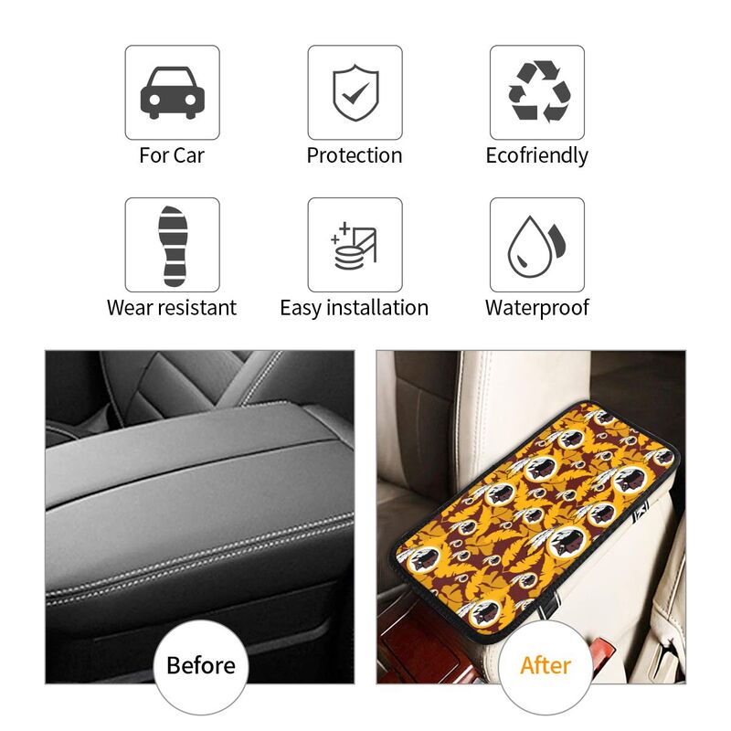 Washington Redskins printing Center console armrest pad car armrest protective cover car
