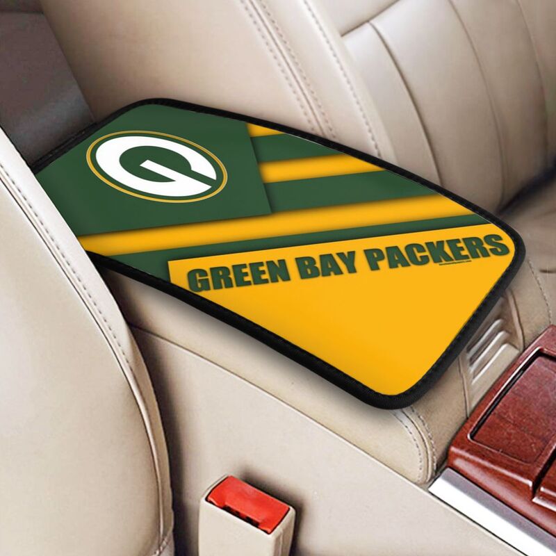 Car armrest box pad Green Bay Packers 1 Printed central armrest box pad protective pad