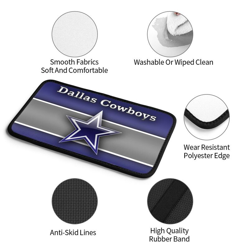 Car armrest box pad Dallas Cowboys 2 Printed central armrest box pad protective pad