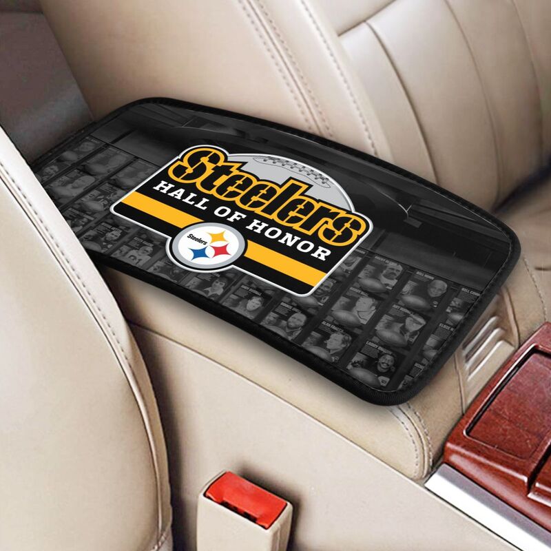 Car armrest box pad Pittsburgh Steelers 2 Printed central armrest box pad protective pad