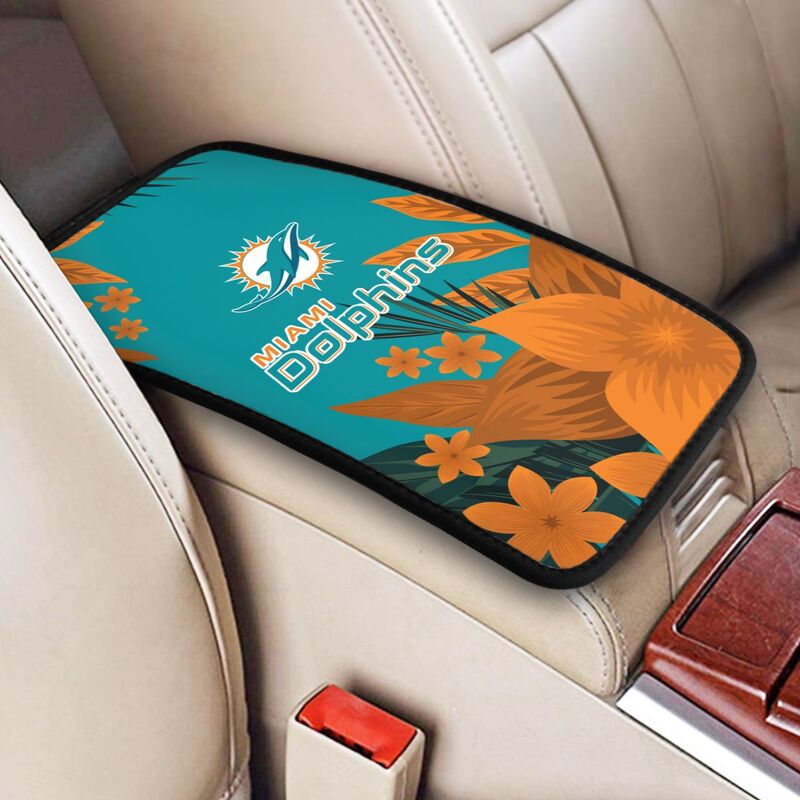 Miami Dolphins Car armrest box protective cover car center console armrest pad