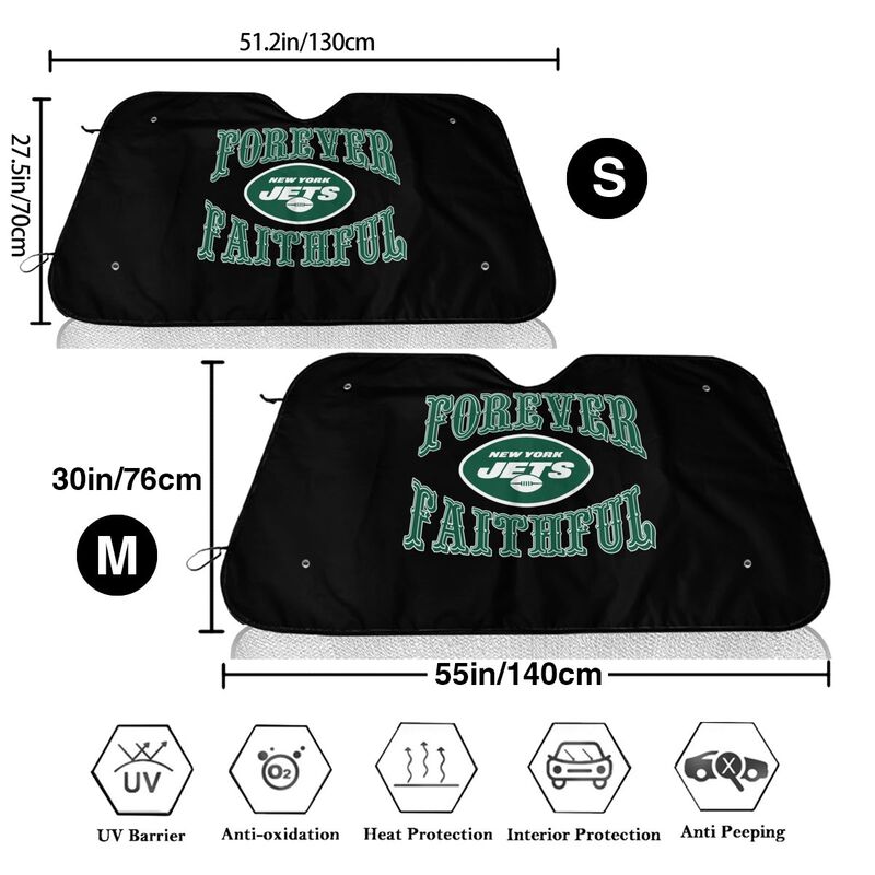 New York Jets Printing car multi size front windshield sunshade car windshield sunshade