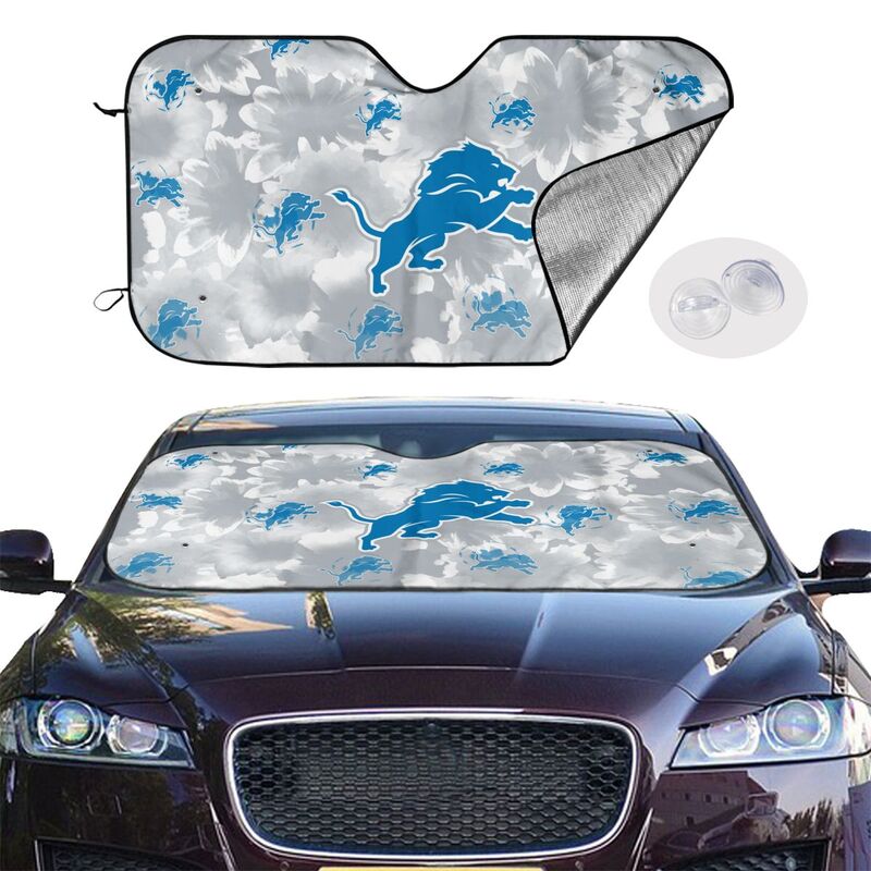 Detroit Lions Printed multi size car front windshield sunshade car windshield sunshade