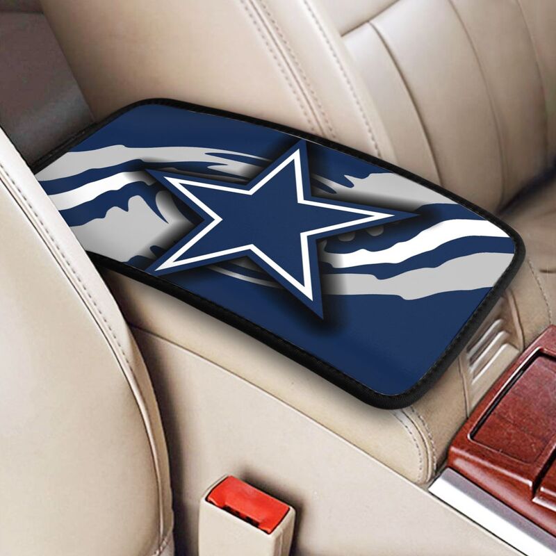 Car armrest box pad Dallas Cowboys7 Printed central armrest box pad anti slip pad